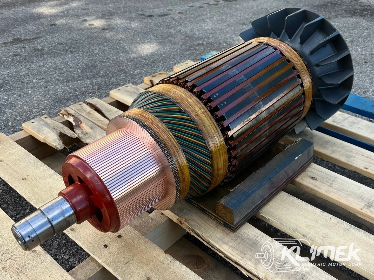 Electric motor armature component in a workshop
